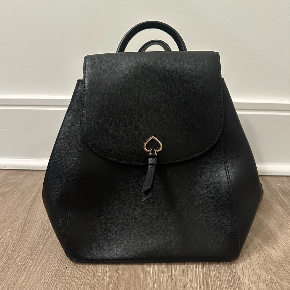 Kate Spade Black adel medium flap backpack